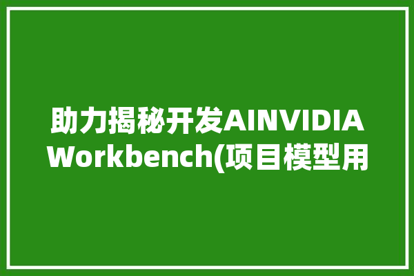 助力揭秘开发AINVIDIAWorkbench(项目模型用户自定义运行)