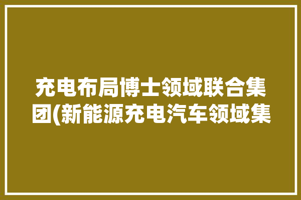 充电布局博士领域联合集团(新能源充电汽车领域集团)「博士车充怎么样」