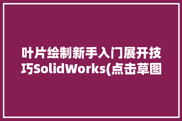 叶片绘制新手入门展开技巧SolidWorks(点击草图绘制选择螺旋线)「solidworks画叶片」