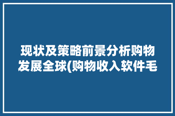 现状及策略前景分析购物发展全球(购物收入软件毛利率基本信息)