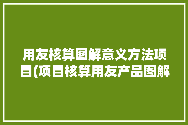 用友核算图解意义方法项目(项目核算用友产品图解)「用友 项目核算」