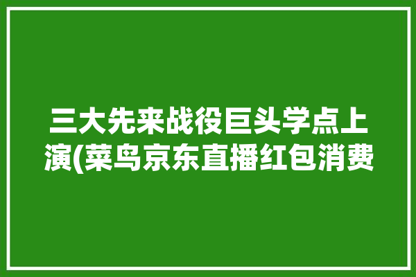 三大先来战役巨头学点上演(菜鸟京东直播红包消费者)