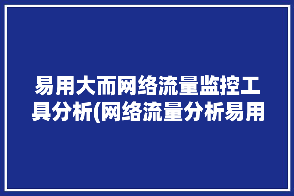 易用大而网络流量监控工具分析(网络流量分析易用监控大而)「网络设备流量监控软件」