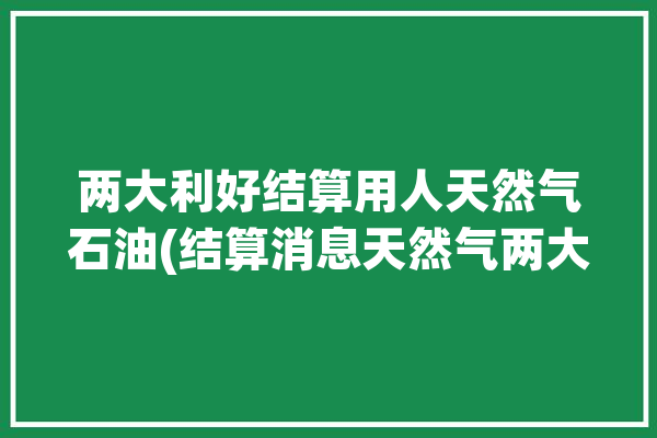 两大利好结算用人天然气石油(结算消息天然气两大石油)「我国天然气的主要贸易结算方式」