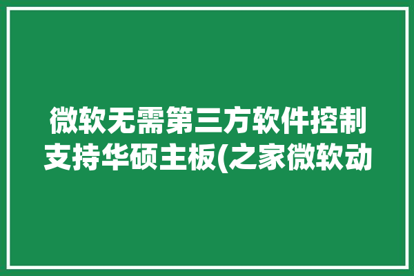 微软无需第三方软件控制支持华硕主板(之家微软动态第三方软件支持)