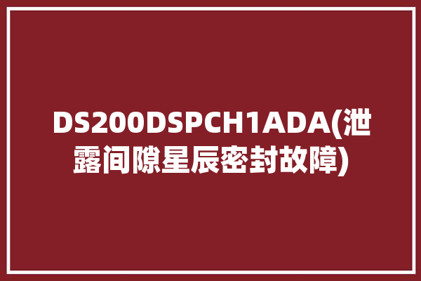 DS200DSPCH1ADA(泄露间隙星辰密封故障)「间隙泄漏计算」