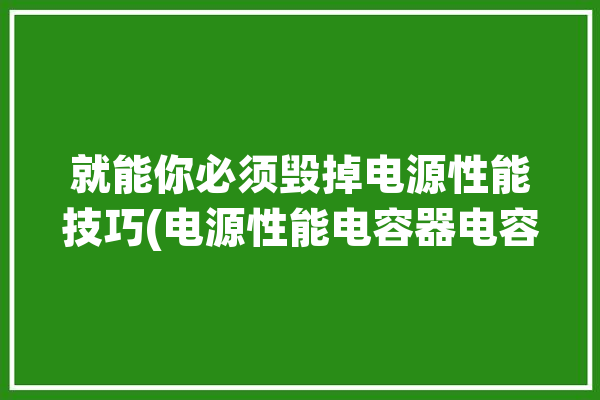 就能你必须毁掉电源性能技巧(电源性能电容器电容就能)「电源电容有什么用」