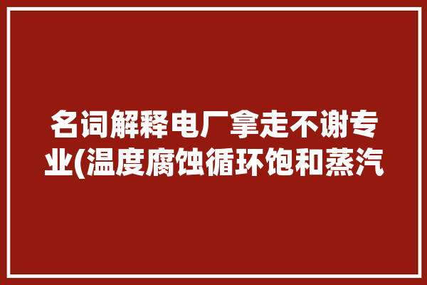 名词解释电厂拿走不谢专业(温度腐蚀循环饱和蒸汽)「电厂高温腐蚀」