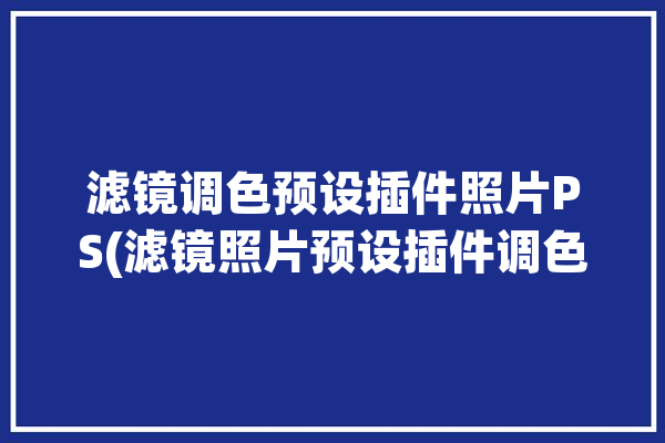 滤镜调色预设插件照片PS(滤镜照片预设插件调色)