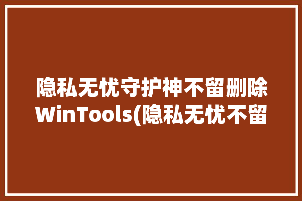 隐私无忧守护神不留删除WinTools(隐私无忧不留守护神删除)