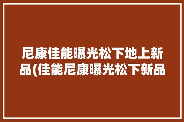 尼康佳能曝光松下地上新品(佳能尼康曝光松下新品)「松下s1对比尼康z6」