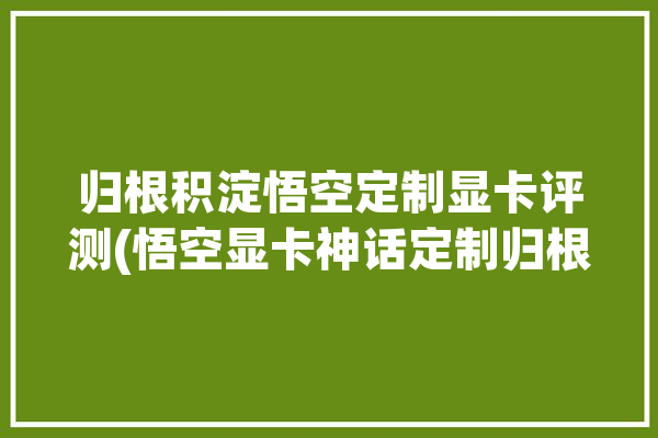 归根积淀悟空定制显卡评测(悟空显卡神话定制归根)「悟空显卡超市」