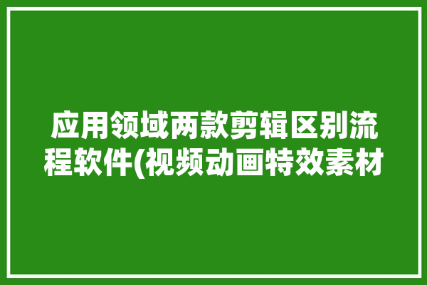 应用领域两款剪辑区别流程软件(视频动画特效素材转场)「剪辑软件种类」