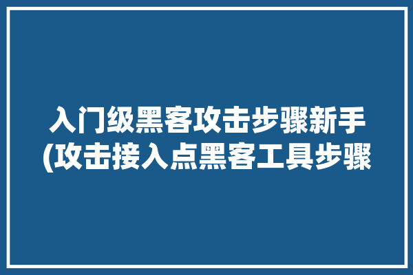 入门级黑客攻击步骤新手(攻击接入点黑客工具步骤)「黑客攻击教程」