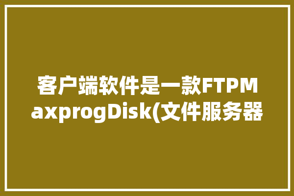 客户端软件是一款FTPMaxprogDisk(文件服务器权限用户编辑器)「ftp客户端软件有哪三类」