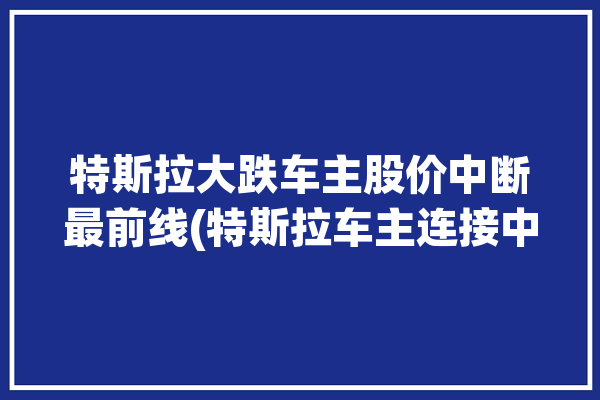 特斯拉大跌车主股价中断最前线(特斯拉车主连接中断关税)「特斯拉股票断崖」