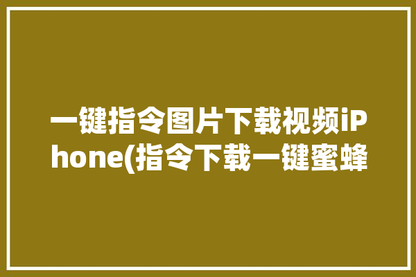 一键指令图片下载视频iPhone(指令下载一键蜜蜂图片)「苹果指令下载」