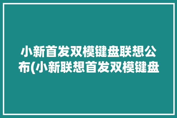 小新首发双模键盘联想公布(小新联想首发双模键盘)「联想小新键盘价格」