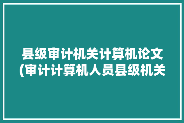 县级审计机关计算机论文(审计计算机人员县级机关)「审计局计算机岗位干什么工作」