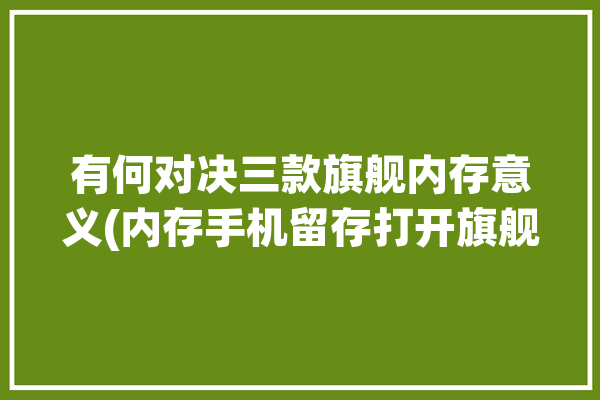 有何对决三款旗舰内存意义(内存手机留存打开旗舰)「主流手机内存」